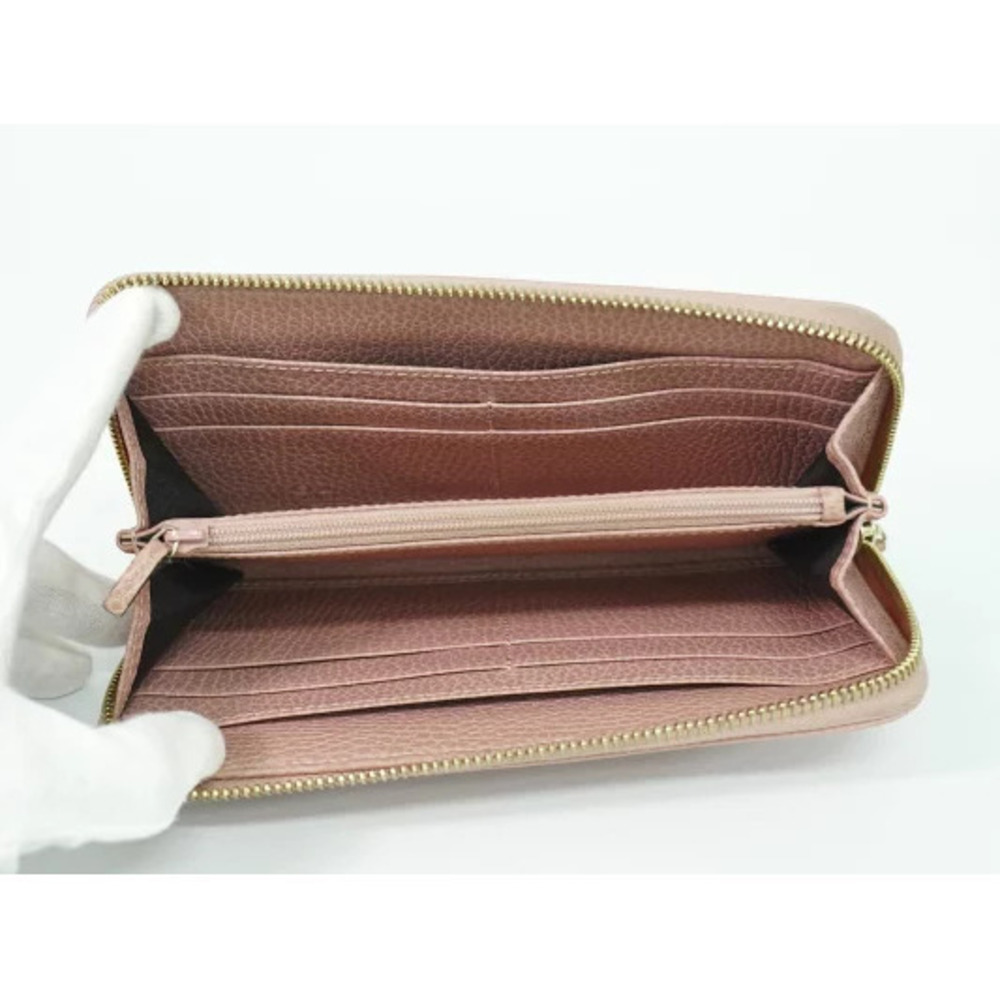 Gucci leather round zipper long wallet pink - Picture 7 of 8